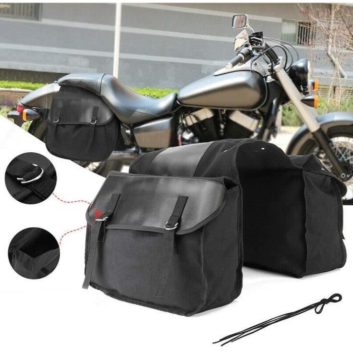 Selle de moto c t imperm able en cuir pu sac de bagage de moto