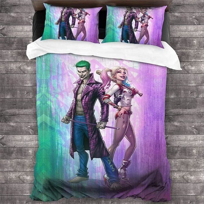 Housse de Couette Batman Joket et Harley Quinn