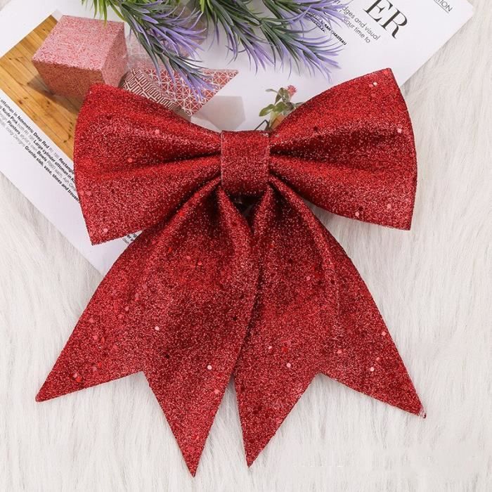 Grand Nœud Rouge Géant 75cm Fait Main - Décoration Noël Mariage Fête Jaune