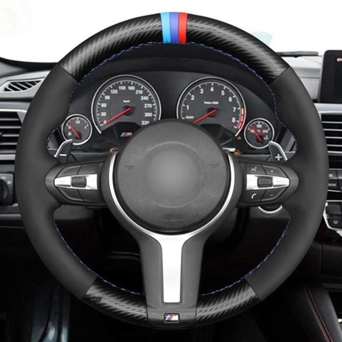 Couvre volant,Housse de volant de voiture en Fiber de carbone noire,pour  BMW M Sport F30 F31 F34 F10 F11 F07 F12 F13 - Style 2[E10] - Cdiscount Auto