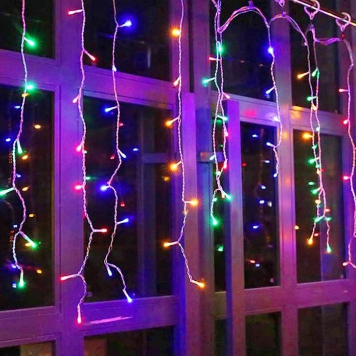 Cascade DEL Rideau de Fenêtre Lumières Chaîne Fée Lumière Mariage Noël Maison Jardin