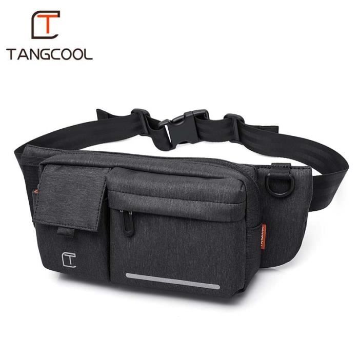 Pack Homme Zippé Sac Bandoulière Sac Banane Imperméable Avec Ceinture