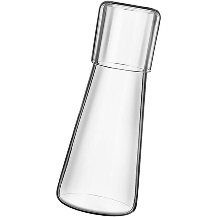 ISNODE Lot De 2 Carafes à Eau De Chevet De 360 L Avec Gobelet Pour