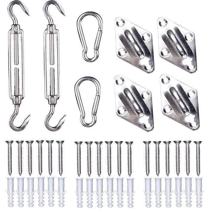 Kit De Fixation Pour Voile D'ombrage, Kit Accessoires De Fixation De