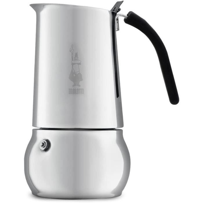 Bialetti Caffettiera Acciaio Inox Kitty New 6 Tazze Bachilite Made in
