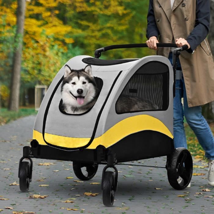 poussette pour chien pliable poussette pour chien tout terrain chariot pour grand chien handicapé en 600d oxford