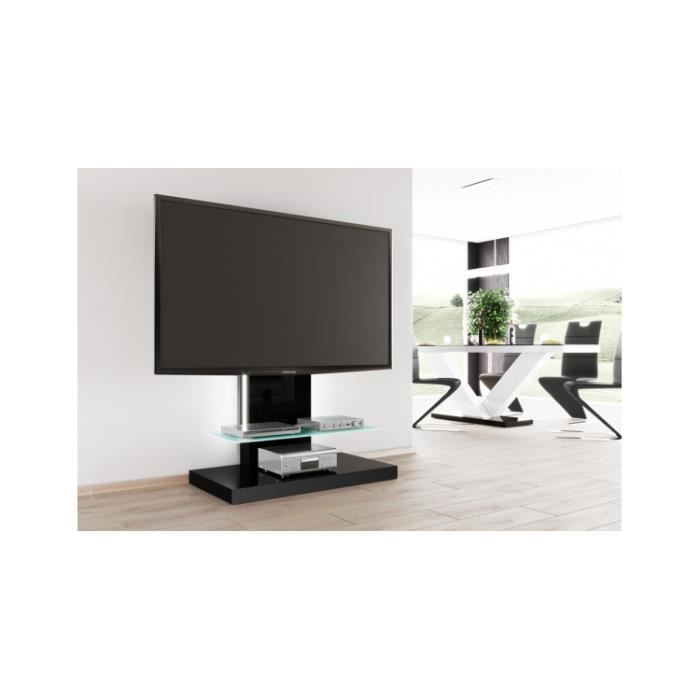 meuble tv design 100 cm x 55 cm x 134 cm - noir