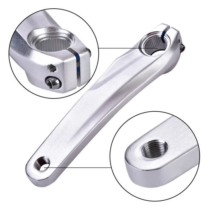 Pédalier De Vélo En Alliage D'aluminium à Vitesse Unique, Bras De