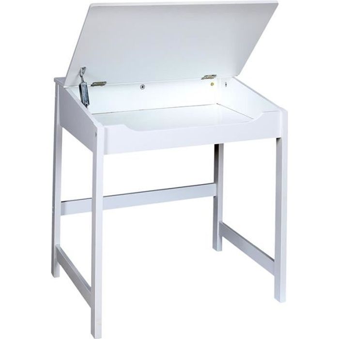 The Home Deco Kids - Bureau pupitre enfant en bois Charlie - Blanc