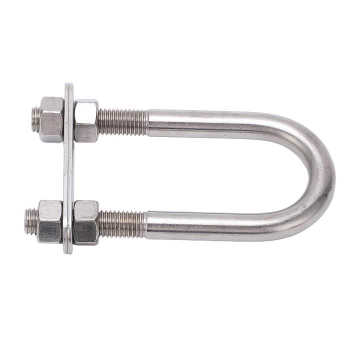 Boulons en U Carrés Acier Inoxydable 304 M10 100 x 100 mm Avec 2 écrous