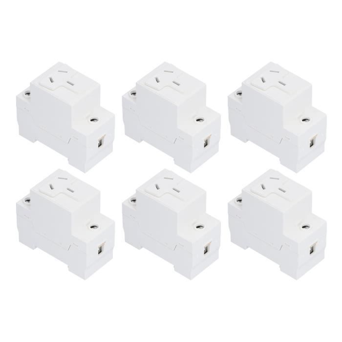 EJ.life Din Rail Mounted Outlet, AC3010163 3 Terminal Modular Socket
