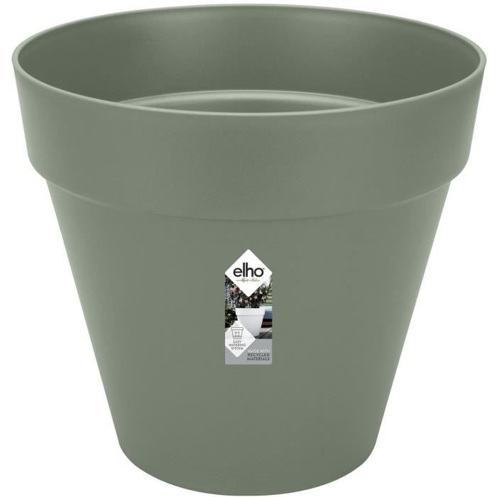 Pot De Fleurs Rond LOFT URBAN Plastique Percé Réservoir Avec roulettes Ø40