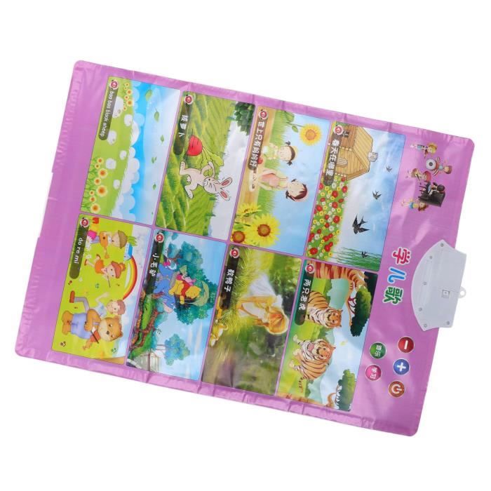 Tableau Mural Alphabet Parlant Éducatif - Jouet Interactif Sons & Musique Pour Enfant - Apprentissage Sensoriel 41x55,5 Cm