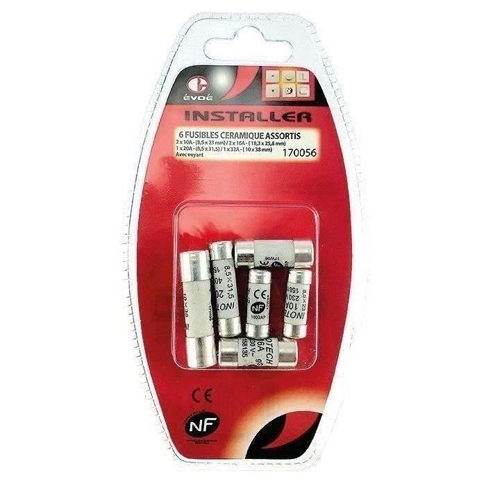 Carte de fusibles assortis à voyant 10/16/20/32A