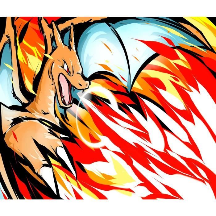 Stickers muraux Stickers muraux Dragon cracheur de feu Pokémon 3D