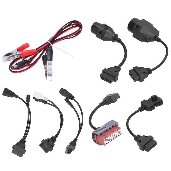 LIU-7549509356636-cordon d'alimentation automatique 8 pièces ensemble complet de câbles de voiture OBD Kit de cordon d'alimentation