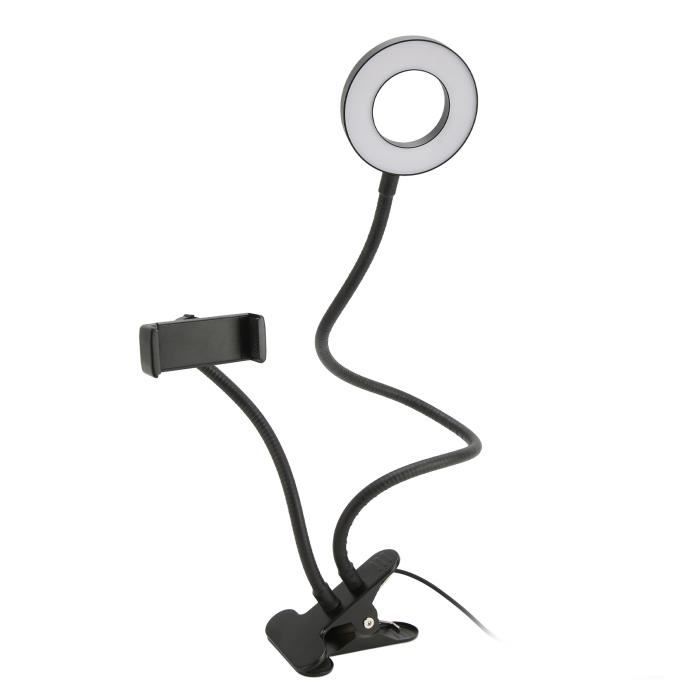 Anneau Lumineux Selfie ATUMTEK 48 LED - 3 Modes éclairage - Rechargeable Pour Téléphone