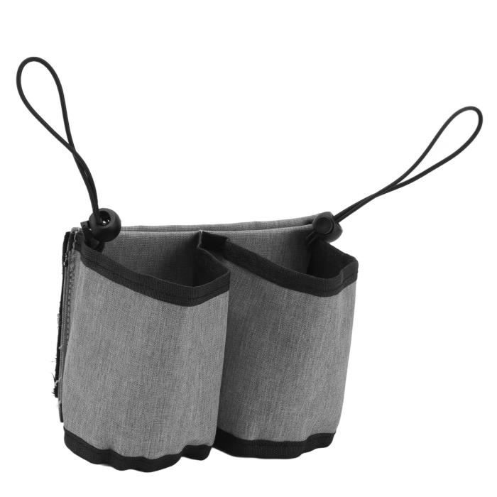 Porte-Gobelet De Valise Riemot – Support Boissons Voyage Main Libre Pour 2 Tasses, Compatible Toutes Poignées De Bagage, Gris, Pratique Et Lavable