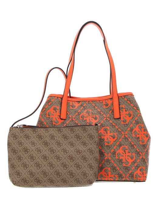 GUESS Vikky Tote Latte Logo Orange 217988 sac paule