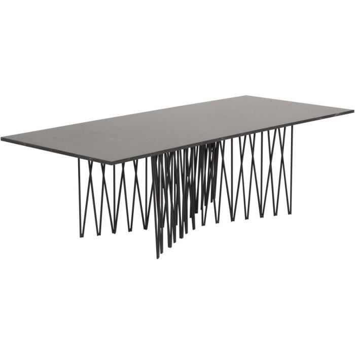 table basse - jardindeco - stone noir - acier - contemporain - design