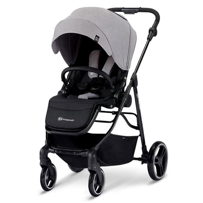 Poussette Kinderkraft Vesto - Grey - 4 Roues