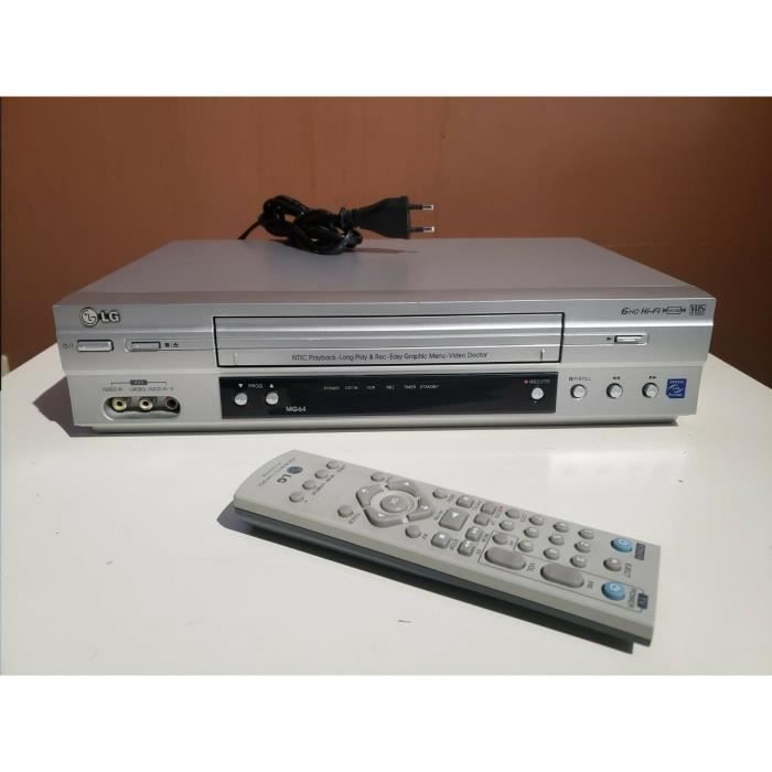MAGNETOSCOPE LG MG64 LECTEUR ENREGISTREUR K7 CASSETTE VIDEO VHS VCR HIFI + TEL .
