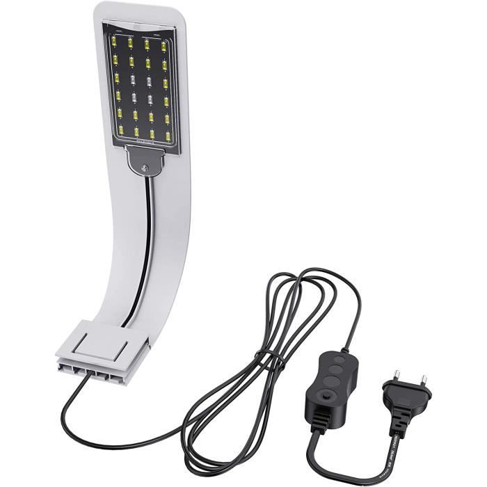 Comparer les prix de Éclairages pour aquarium -  Lampe LED Ultra-mince - pour Aquarium de 30-40 cm - 24 LEDs - 10W  - Lumière Blanche et Bleue (Blanc)