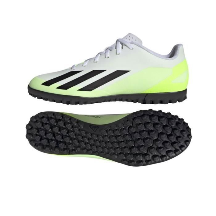 Chaussures de football Adidas X Crazyfast.4 TF Homme Vert Crampons stabilises Terrain synthetique Cdiscount Sport
