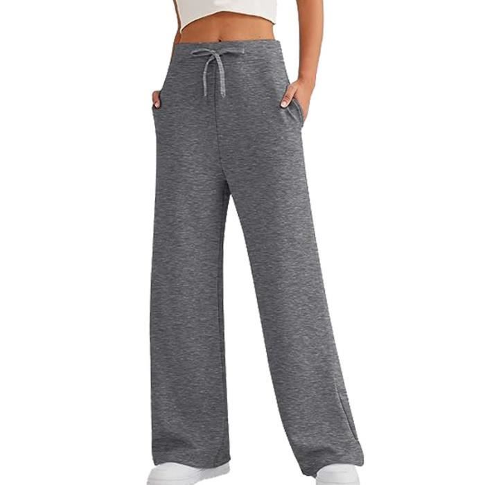 UNibelle Pantalon Femme Taille ​Haute Pantalon Jogging Coton Chic