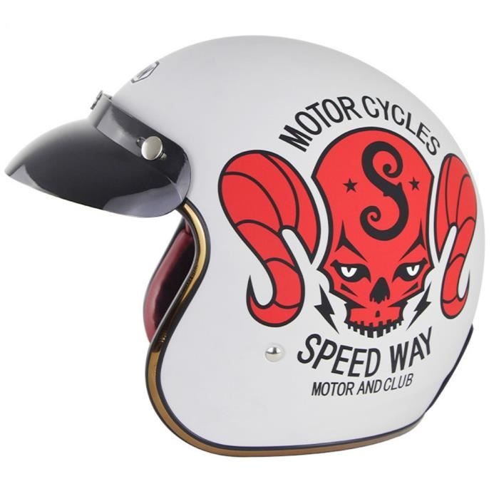 Casque Moto Enfant Jet - Rouge - Taille L - Homologué ECE 22.06
