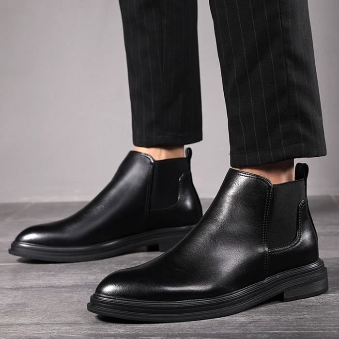 bottine noir homme a talon