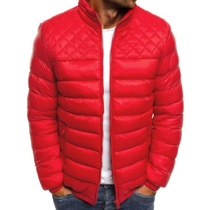 Doudoune homme col montant matelass e la poitrine couleur unie