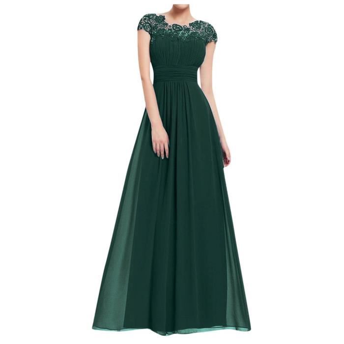 Robe longue verte new arrivals mariage