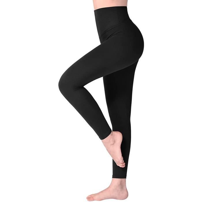 Legging Femmes Pantalon de Sport, Jegging Taille Haute Femme Yoga Opaque  Doux Grande Taille Noir - Cdiscount Prêt-à-Porter
