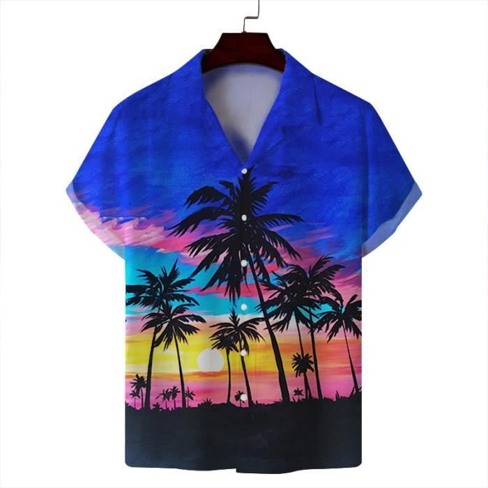 Chemise hawaienne bleu top