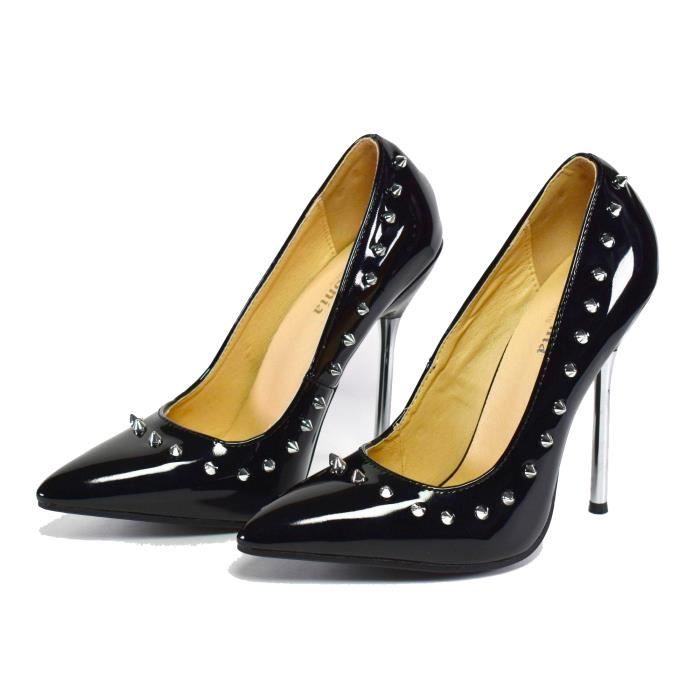 Escarpin noir sales clouté