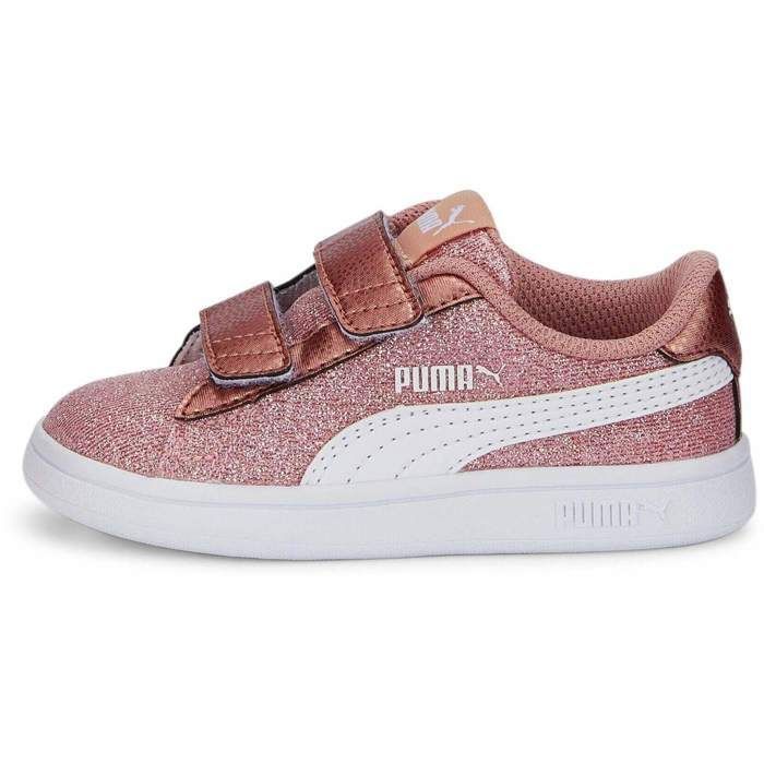 Puma Smash V2 Glitz Baskets Enfants Rose Cdiscount Chaussures