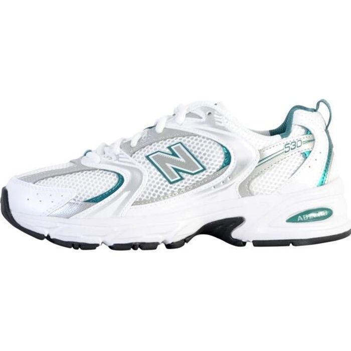 Tennis Basket Basses - NEW BALANCE - 530 - Blanc/vert - Mixte - Adulte - Occasionnel