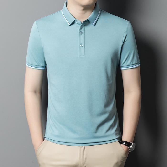 Polo a manches courtes pour homme vetement de luxe decontracte Vert Vert Cdiscount Pret a Porter