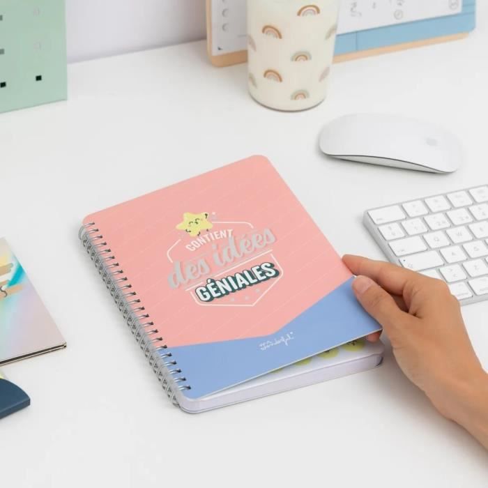 Mr. Wonderful Petit Cahier à Spirales A5 - Contient Des Idées Géniales, Couverture Rigide Et Stickers Inclus