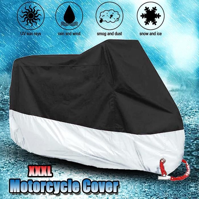 HOUSSE BACHE MOTO Couvre-Moto VTT grande Taille XXXL rouge noir protection sportive modele ex.Harley 