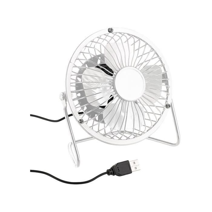 Mini ventilateur USB - Pearl - Ø 10 cm - Blanc - 25 W - Silencieux - Pearl