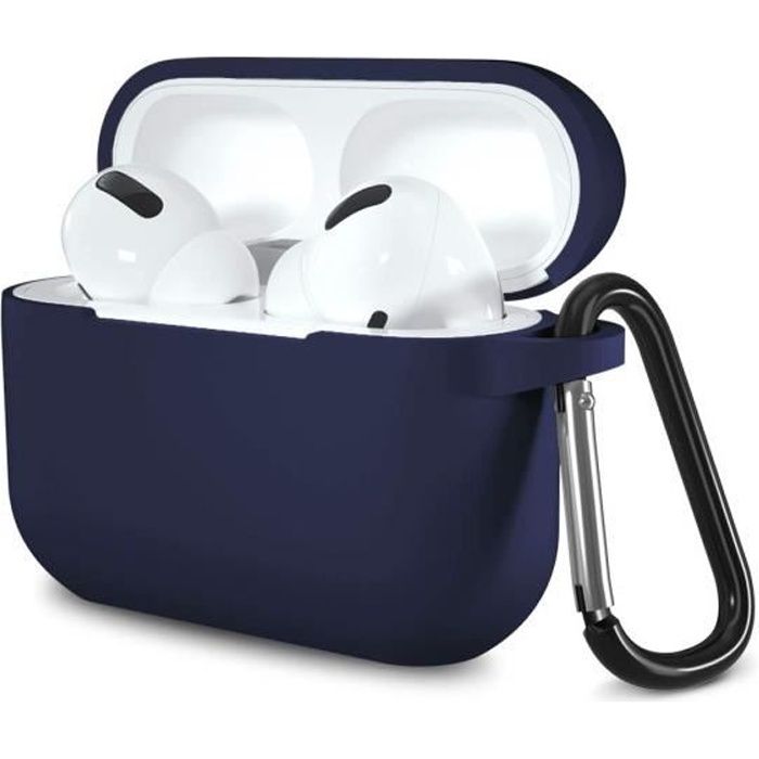Etui AirPods Coque Silicone Bleu Foncé pour Airpods Pro Protection