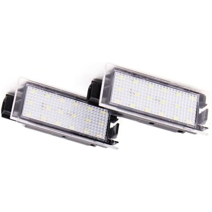 2Pcs Lampe de Plaque D'Immatriculation de Numéro LED de Voiture Pour  Renault Megane 2 Clio Laguna 2 Megane 3 Twingo Master Vel Satis - Cdiscount  Auto