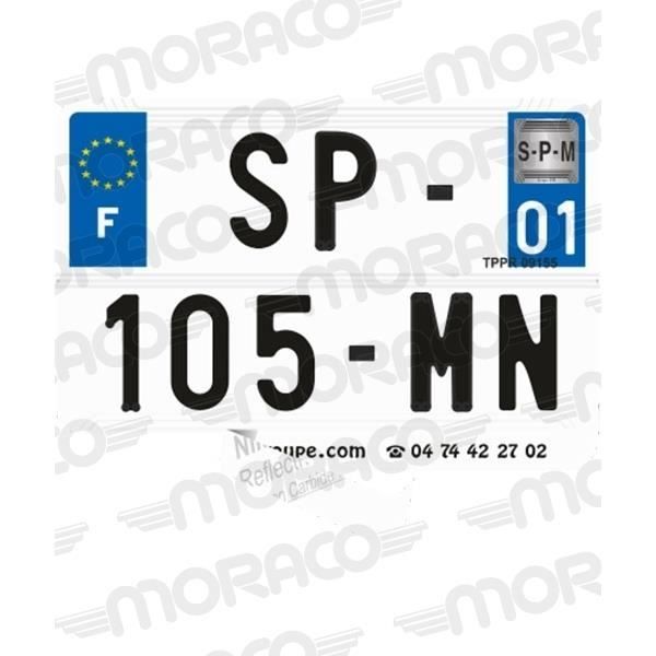 Bande plaque d'immatriculation moto département 60 SPM NR2 SIV