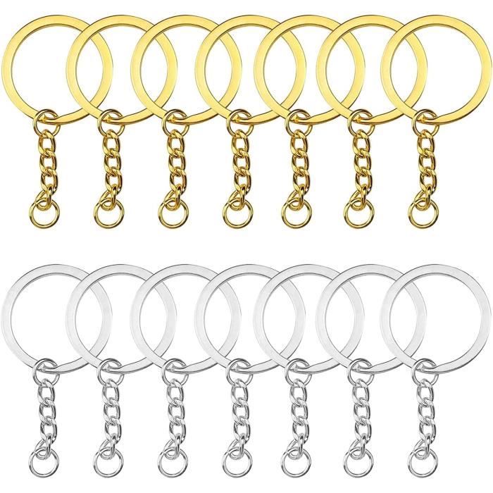 60 Pièces Anneaux Porte-Clés En Métal Doré - Anneaux Et Chaînes Pour Créations Et Organisation