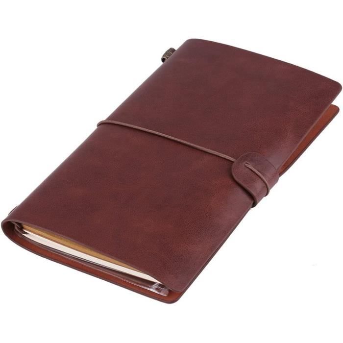 Carnet Organisateur A6 En Similicuir Avec Calculatrice - Agenda De Voyage, Poches Pour Cartes, Fermeture éclair - 1