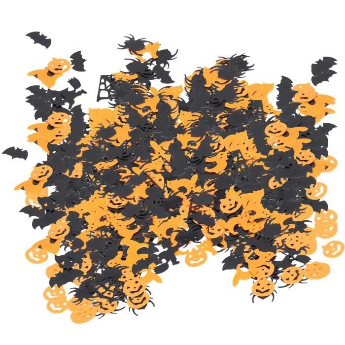 3000 Confettis Halloween - Décoration Table Fête - Mix 8 Motifs (Citrouille, Chauve-souris, Fantôme, Etc.) - PVC - Pour DIY & Scrapbooking Décoration Table Halloween