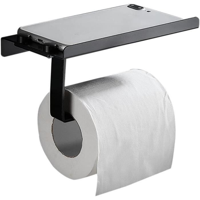 Porte Papier Wc Avec Tablette Distributeur Papier Toilette Sans Percage Range  Papier Toilette Adhesif Mural Aluminium Pour Sa[H5153] - Cdiscount Bricolage