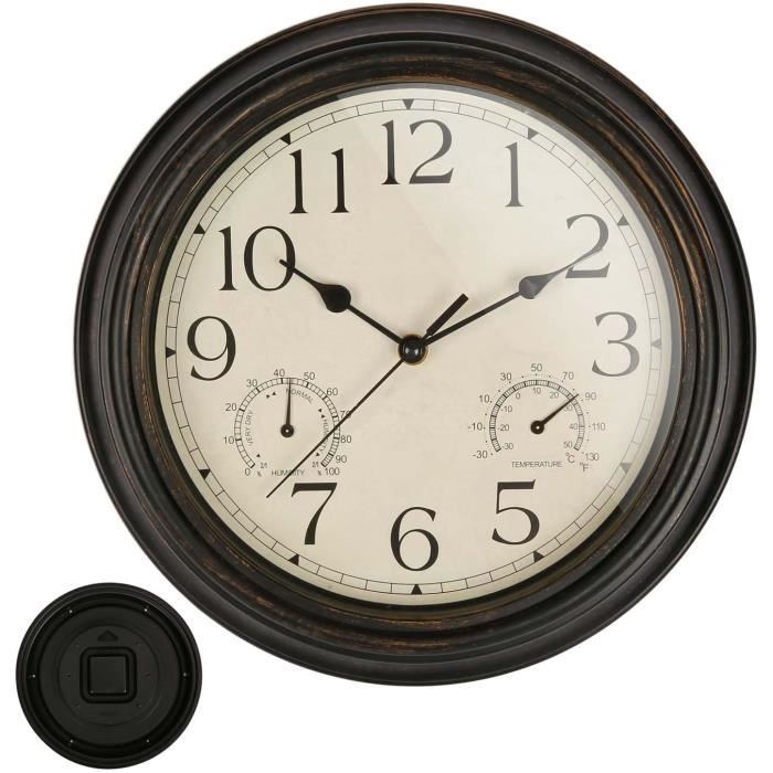 Horloge Murale Douche Cuisine Numérique - Résistante à L'Eau Avec Minuterie, Température & Humidité